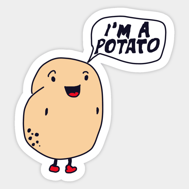 I'm A Potato Sticker by VintageArtwork